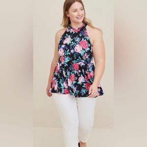 Torrid size 1 (14/16) Babydoll Super Soft Slub Halter Neck Tank